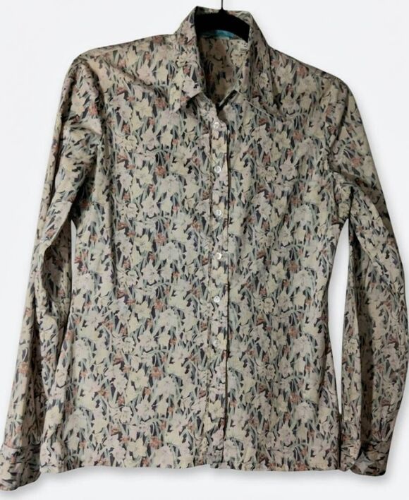 cacharel Tops - Vintage 90's chemise cacharel womens medium folk art print shirt button floral